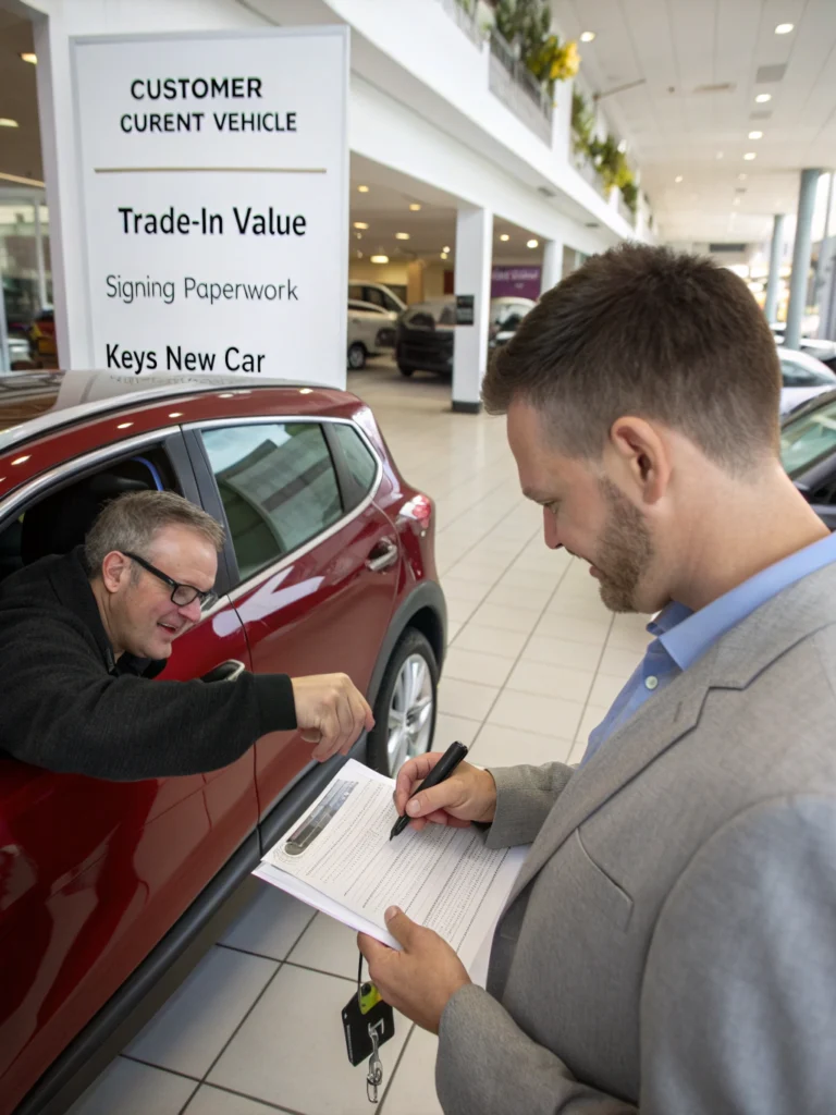 How does trading in a car work